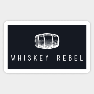 Whiskey Rebel White Logo Sticker